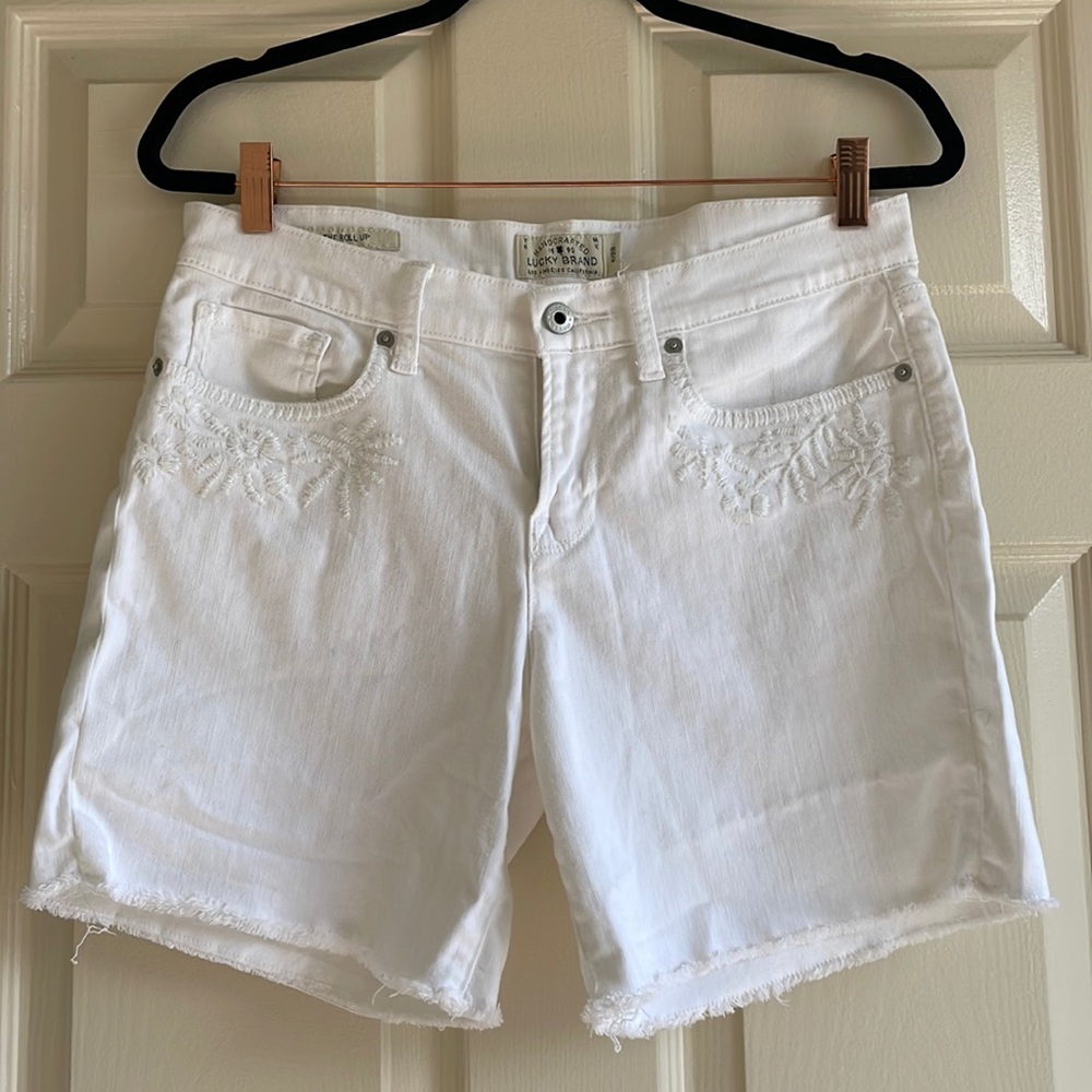 Lucky Brand White Jean Shorts